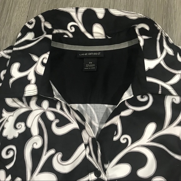 Lane Bryant Cotton Blend Button Down Shirt - Picture 4 of 5
